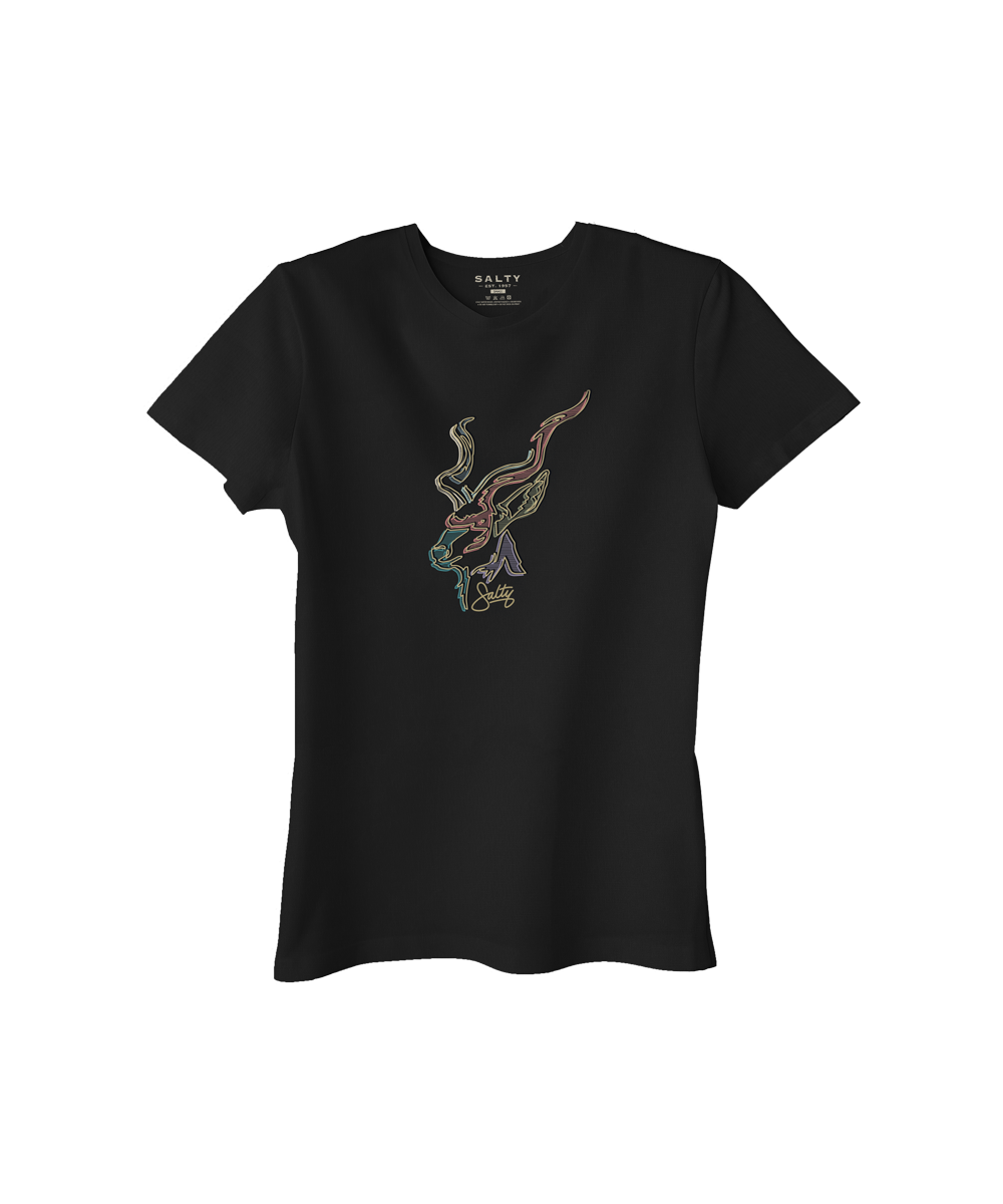 Salty Womens T-Shirt Kudu Art