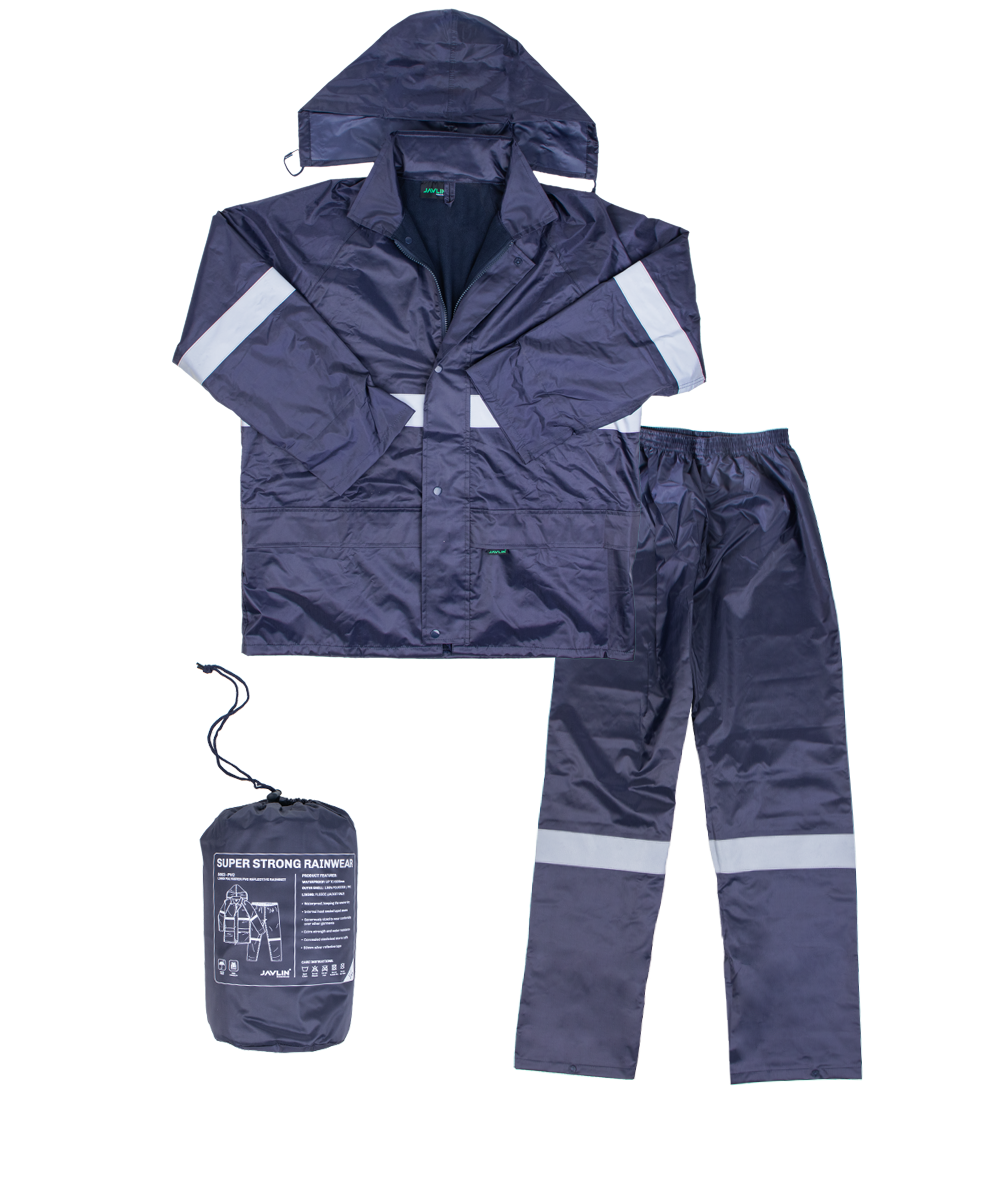 Polyester Lined PVC Reflective Rain Suit