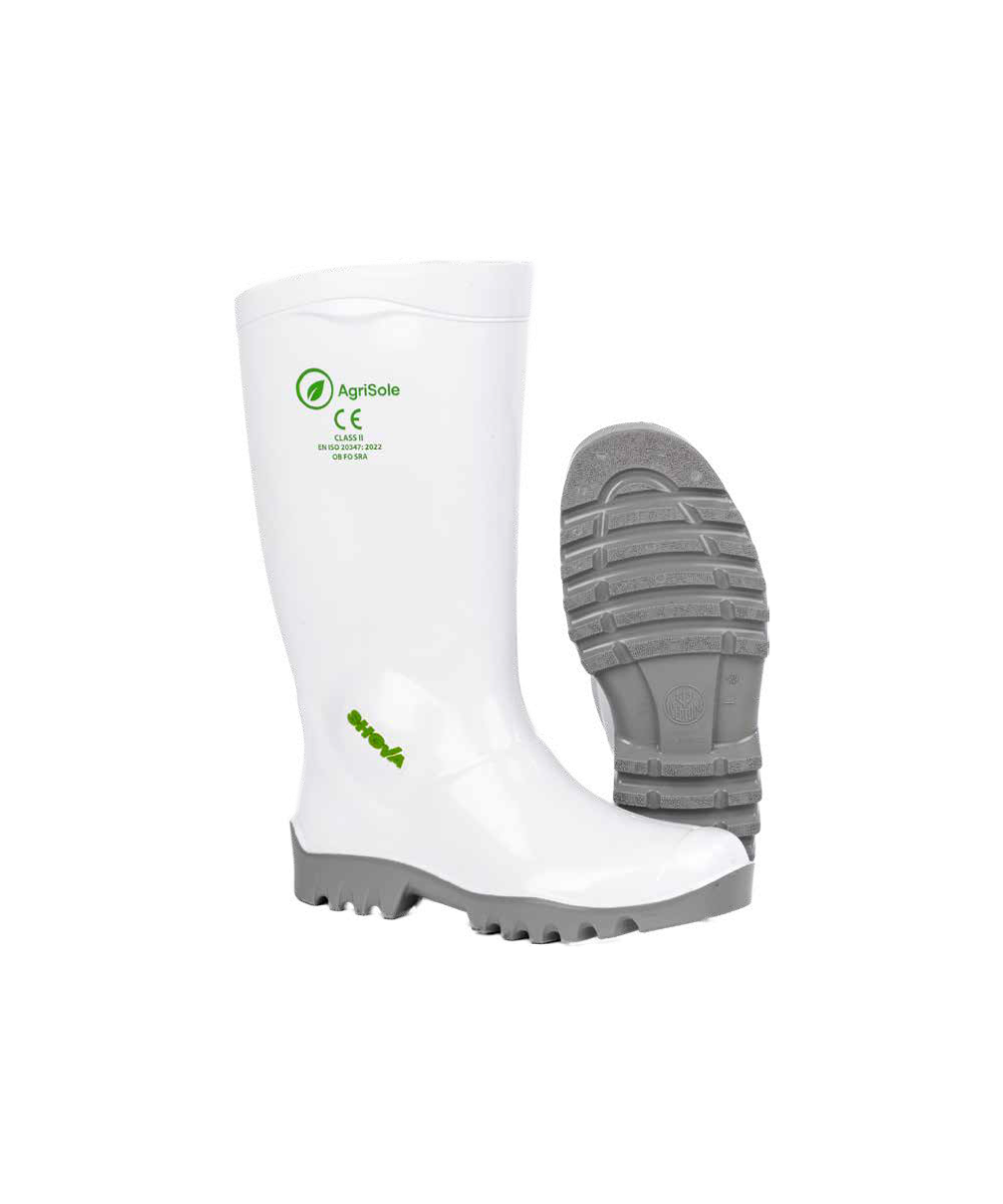 White/Grey Oil And Acid Resistant Gumboot