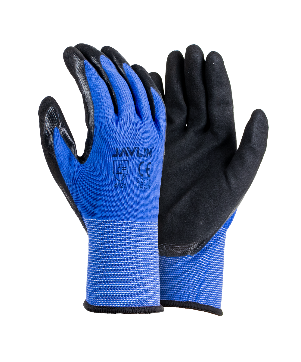 Double Coated Sandy Finish Nitrile Flexi Gloves