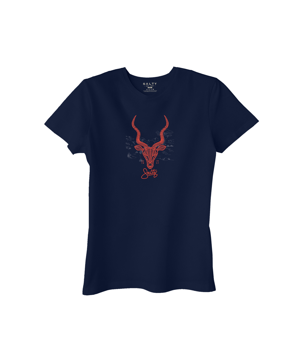 Salty Womens T-Shirt Wired Kudu