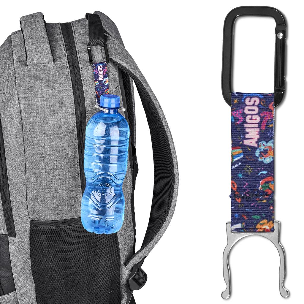 Altitude Aqua Crossbody Double-Sided Sublimated Satin Bottle Lanyard