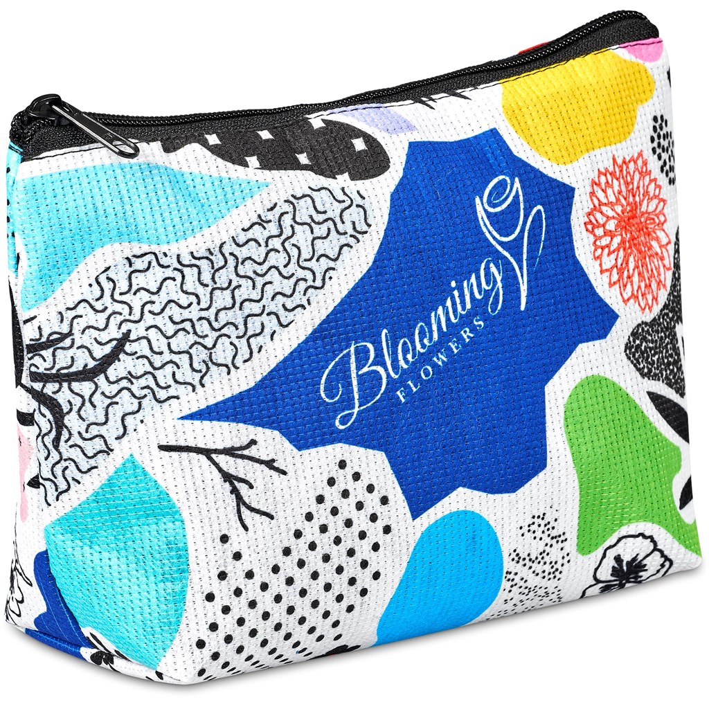Pre-Printed Sample Hoppla Leanne Recycled PET Stitch-Bond Mini Toiletry Bag