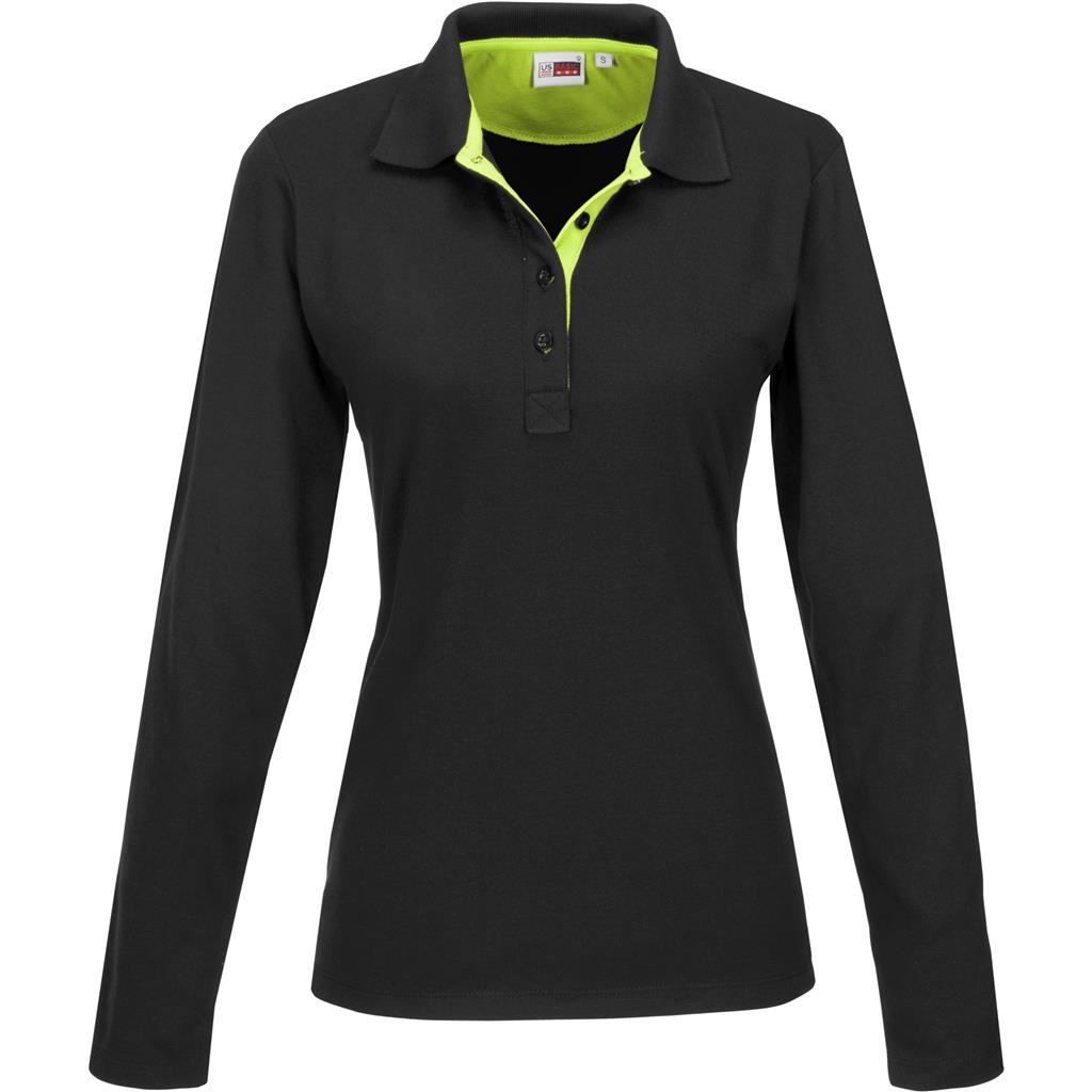 Ladies Long Sleeve Solo Golf Shirt