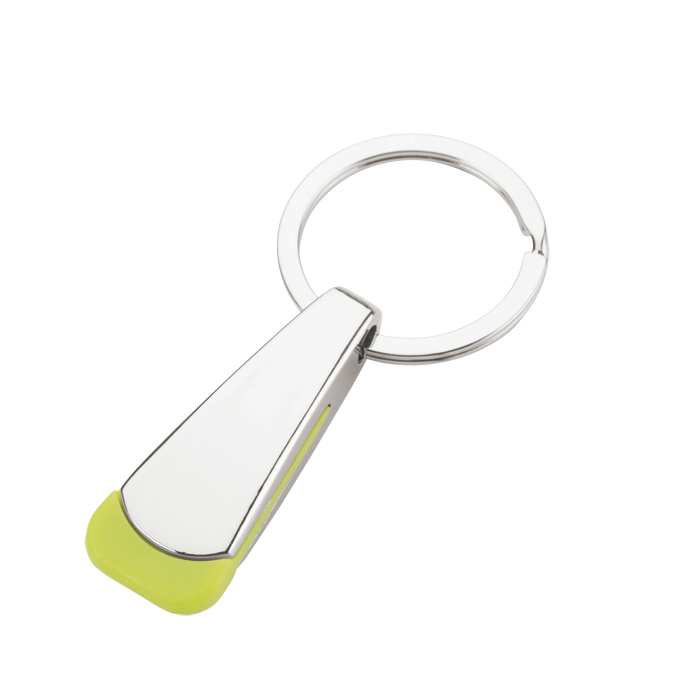 Tear Shaped Chrome Keychain