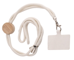 Bamboo Disc Cotton Cell Phone Holder