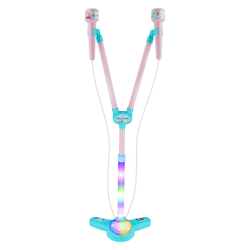 Disney Frozen Double Karaoke Mic Stand with Colourful Lights