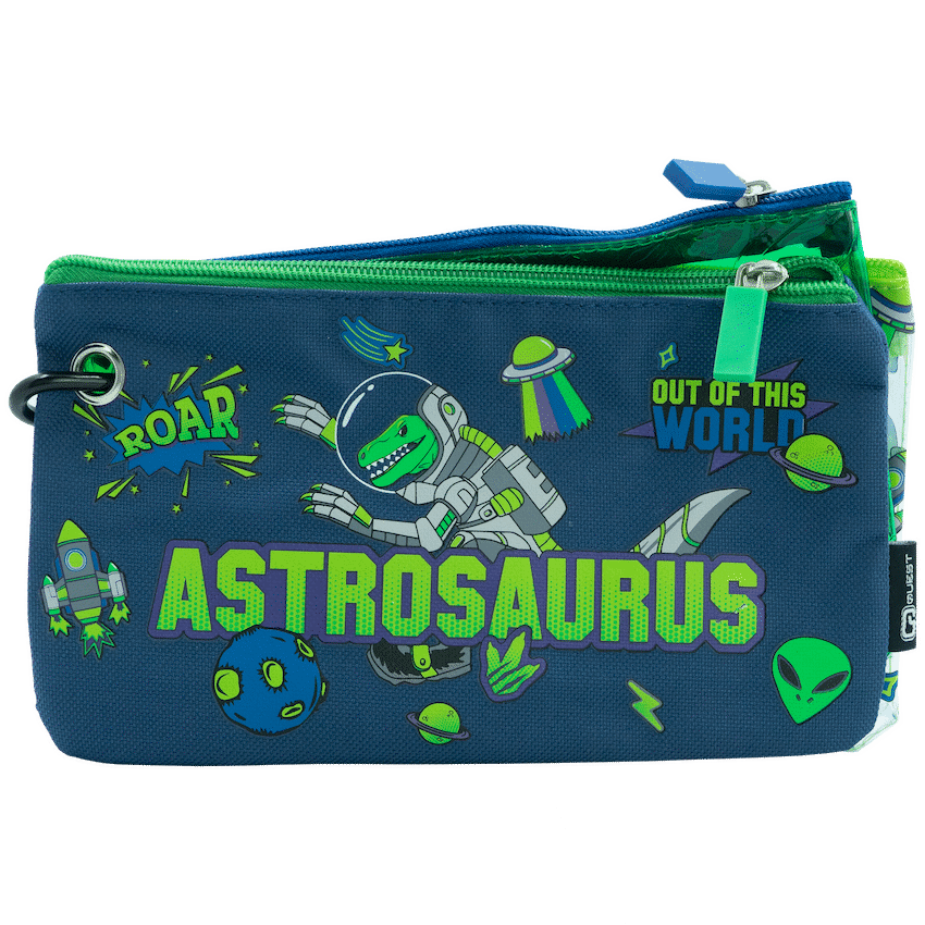 Quest 3 Piece Pencil Case Set - Astrosaurus
