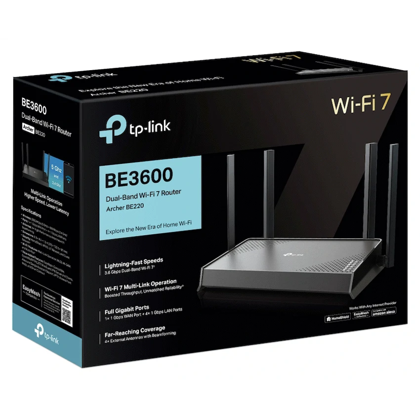 Archer BE220 BE3600 Dual-Band Wi-Fi 7 Router