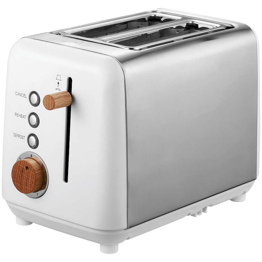 Boden Stark Anson Collection 2 Slice SS Toaster - White