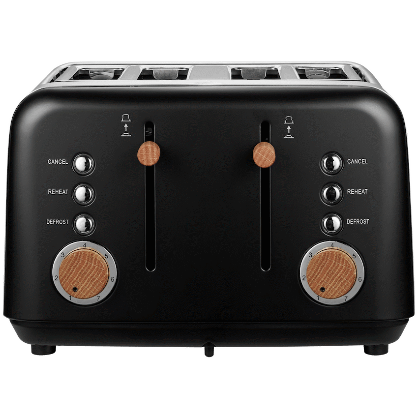 Boden Stark Anson Collection 4-Slice Stainless Steel Toaster - Black