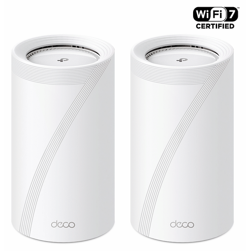 TP-Link Deco BE85 (2-Pack) BE22000 Tri-Band Whole Home Mesh Wi-Fi 7 System