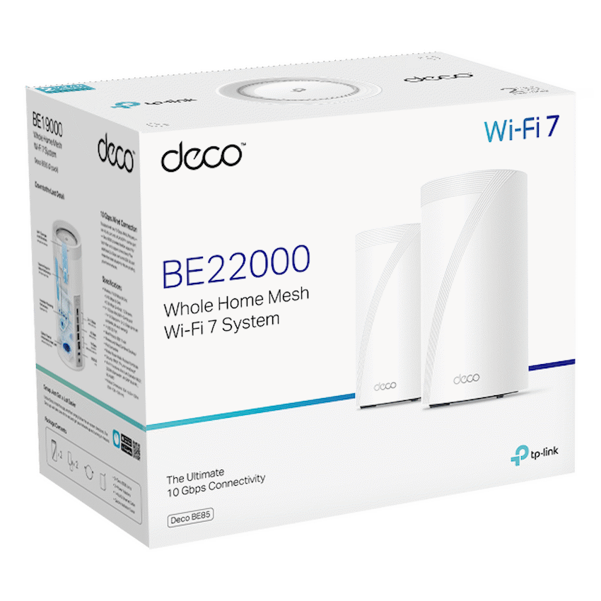 TP-Link Deco BE85 (2-Pack) BE22000 Tri-Band Whole Home Mesh Wi-Fi 7 System - Image 9