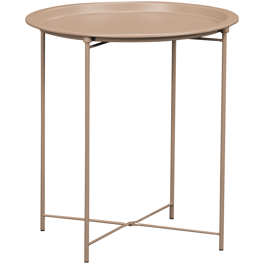 Everfurn Nala Side Table Beige, Painted MDF, Steel Frame, 2 Pack