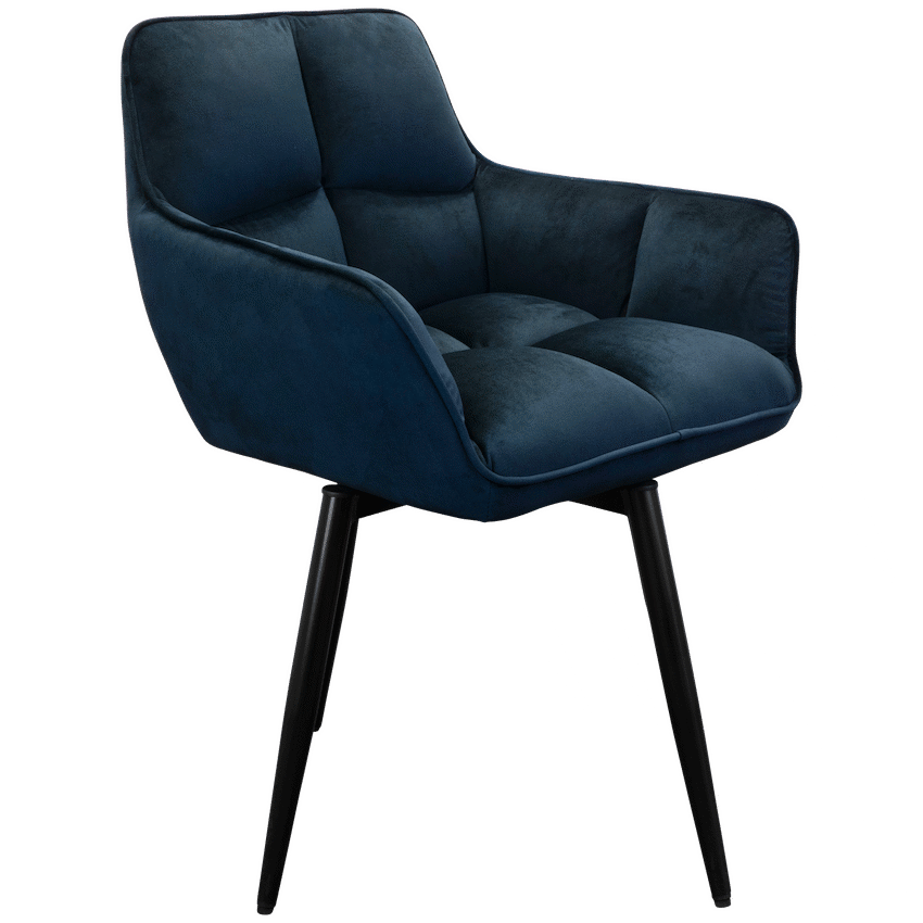 Everfurn Japan Casual Velvet Chair with Swivel - 2 Pack