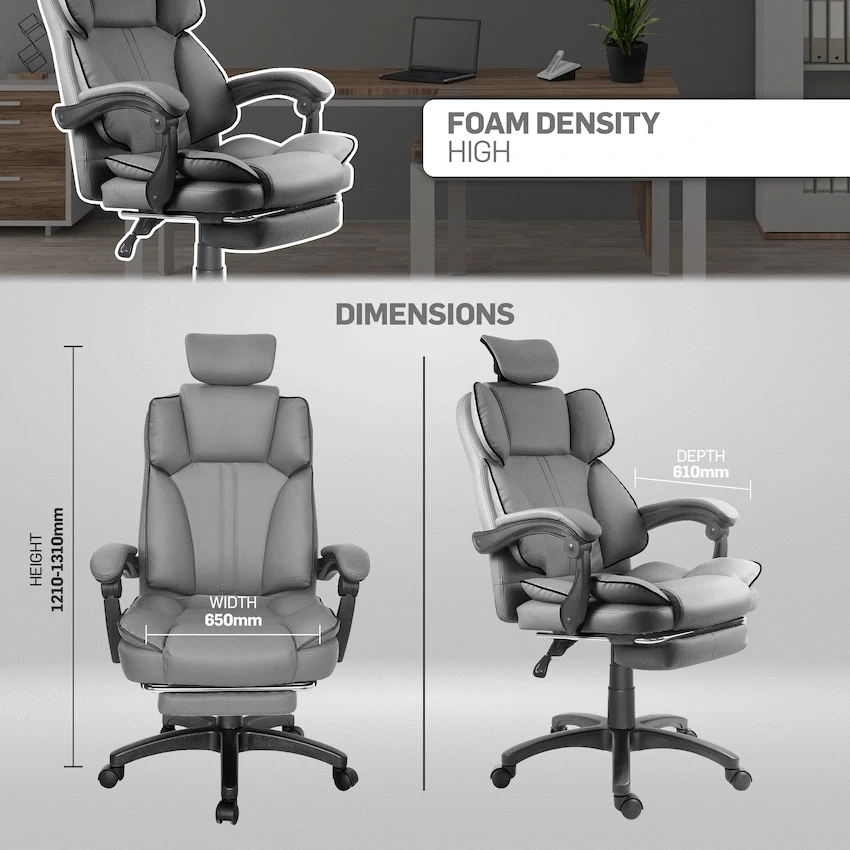 Everfurn Emperor High Back Chair - Grey - Image 5