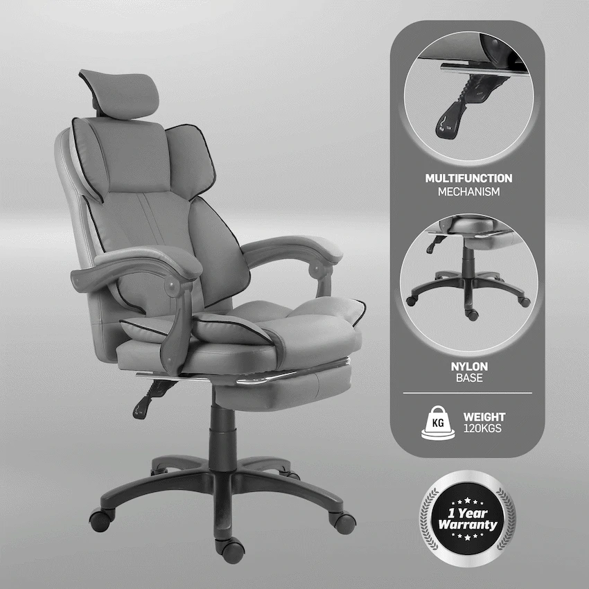 Everfurn Emperor High Back Chair - Grey - Image 6