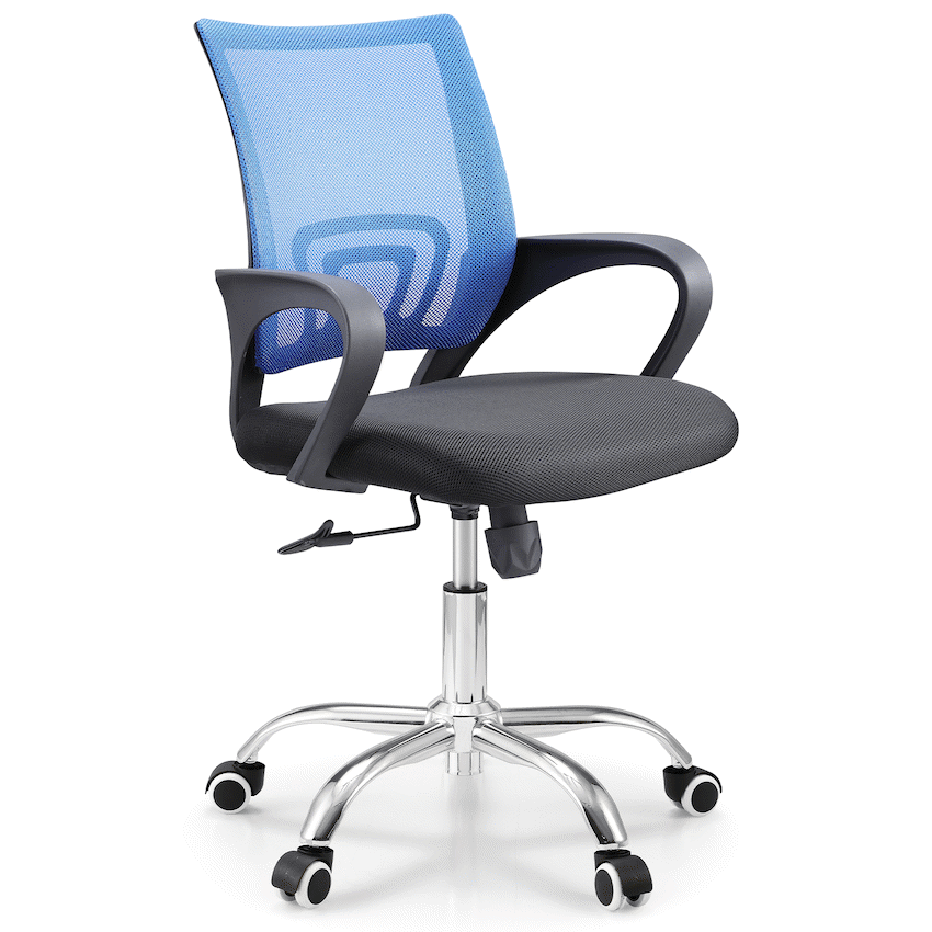 Everfurn Swift Mid Back Chair - Blue