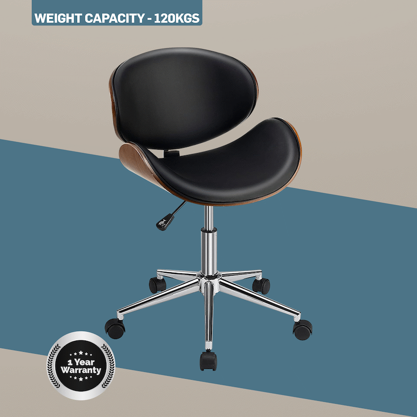 Amos Mid Back Office Chair - Black - Image 5