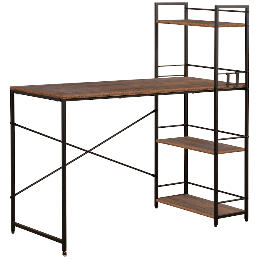 Everfurn Regal Desk - Dark Oak