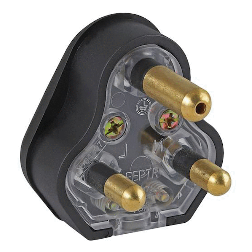 Ellies 16a Heavy-Duty Rubber Screw-on Plug Top - Black - Image 7