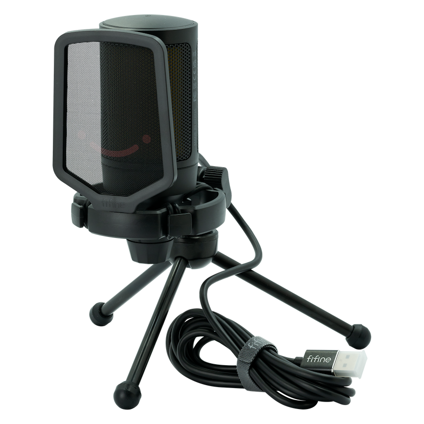 Fifine A6V Pro Microphone RGB, USB, Pop Filter, Gain Control