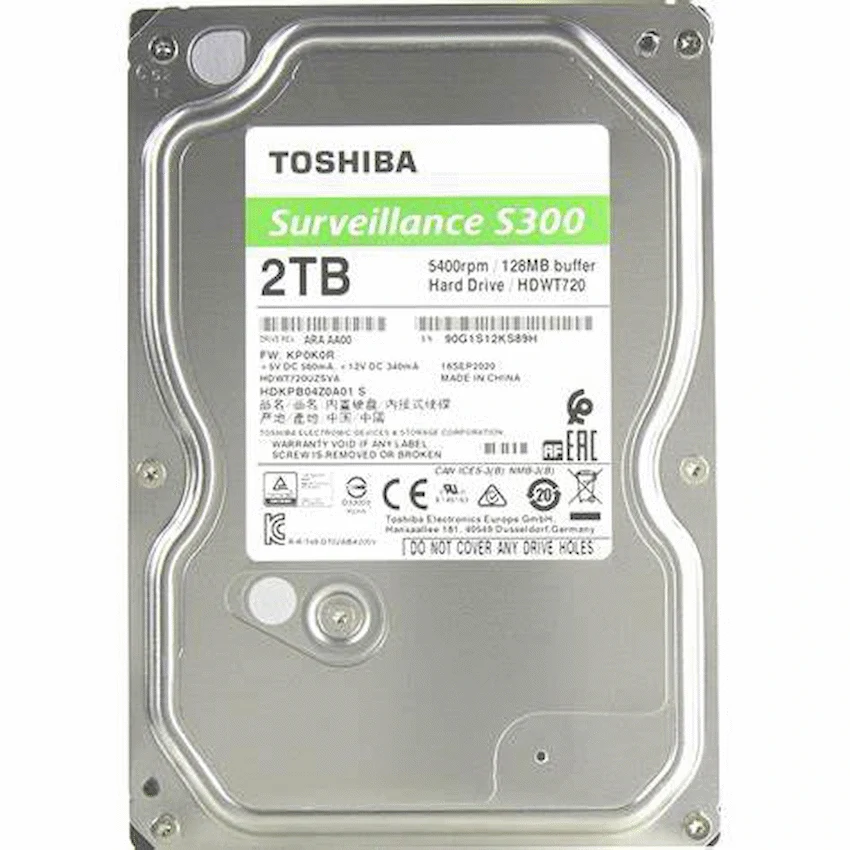 Toshiba *BULK* S300 Surveillance Hard Drive 2TB (5400RPM)