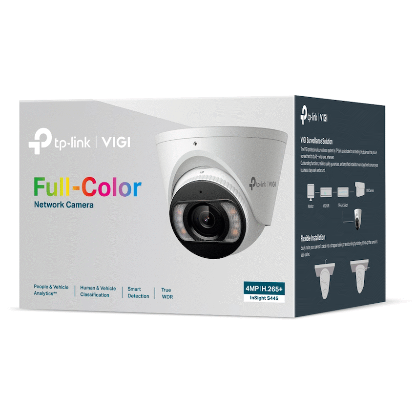 InSight S445 (4mm) VIGI 4MP Full-Color Turret Network Camera