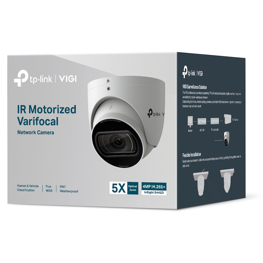 InSight S445ZI VIGI 4MP IR Motorized Varifocal Turret Network Camera