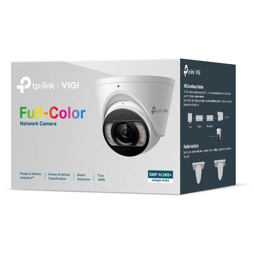 InSight S455(2.8mm) VIGI 5MP Full-Color Turret Network Camera