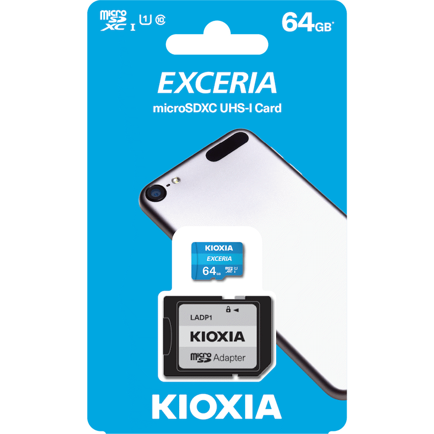 Kioxia 64gb Micro SDHC - UHS-1 Read 100MB/s CL10