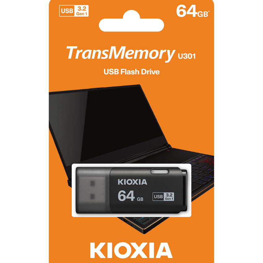 Kioxia U301- 64GB USB 3.2-GEN1-BLK