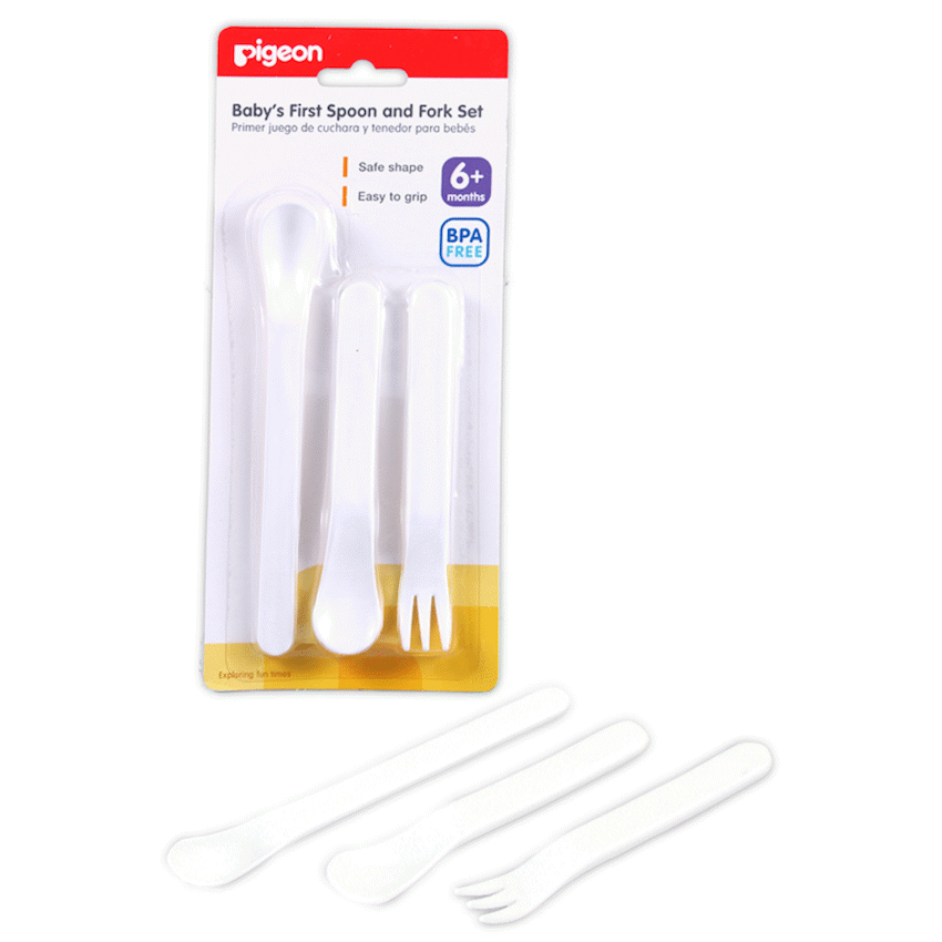 Pigeon - Baby's First Spoon & Fork Set 3 Piece