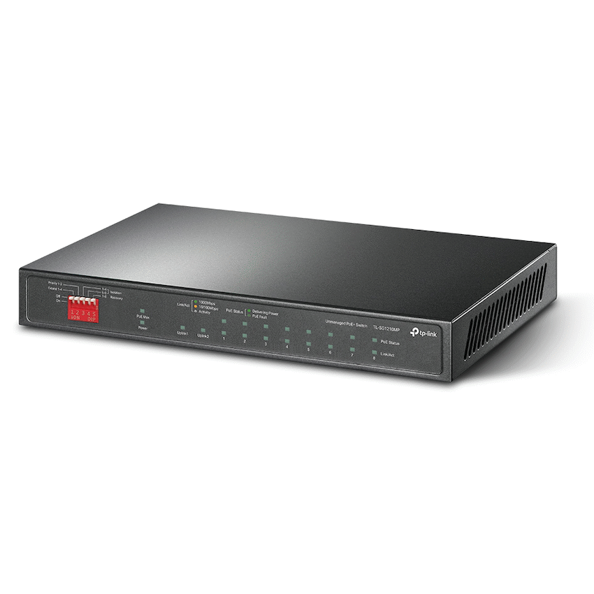 TP-Link TL-SG1210MP 10-Port Gigabit Desktop Switch with 8-Port PoE+