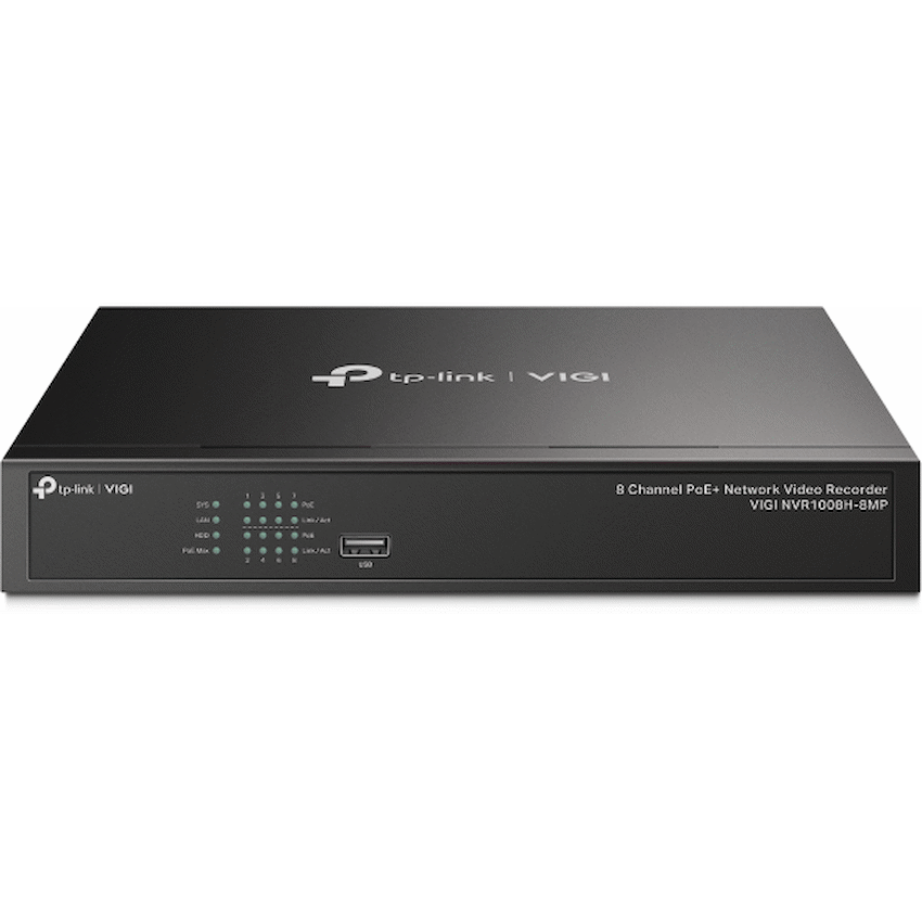 TP-Link Vigi NVR1008H-8MP 8 Channel PoE Network Video Recorder