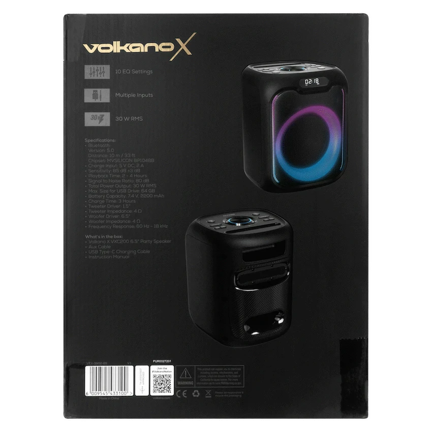 VolkanoX VXC200 6.5" Party Speaker - Black - Image 14