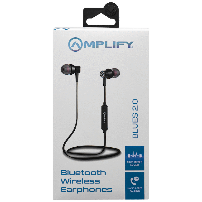Amplify Blues 2.0 Bluetooth Earphones - Solid Black - Image 2