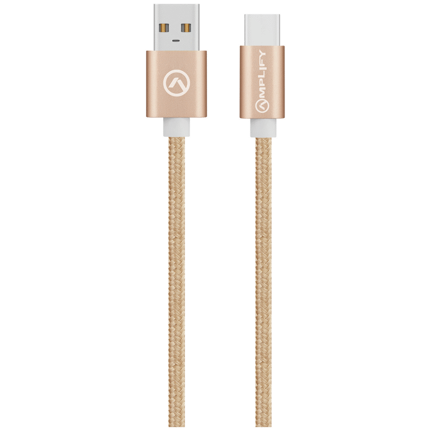 Amplify Linked Series Braided USB Type-C Cable 2m - Champagne Gold
