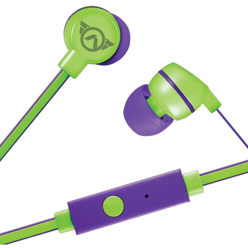 Amplify Sport Quick Series Earbuds with Mic - Green/Purple