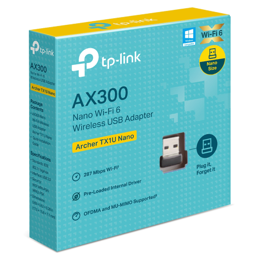 Archer TX1U AX300 Nano Wi-Fi 6 Wireless USB Adapter