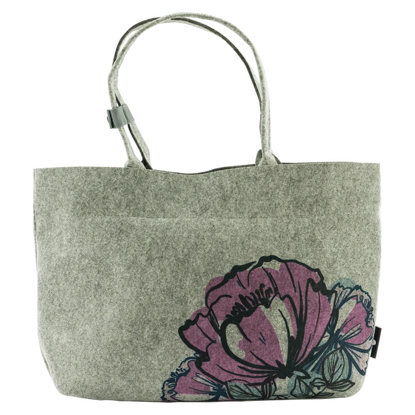 Totes Babe Peony Diaper Tote - Grey