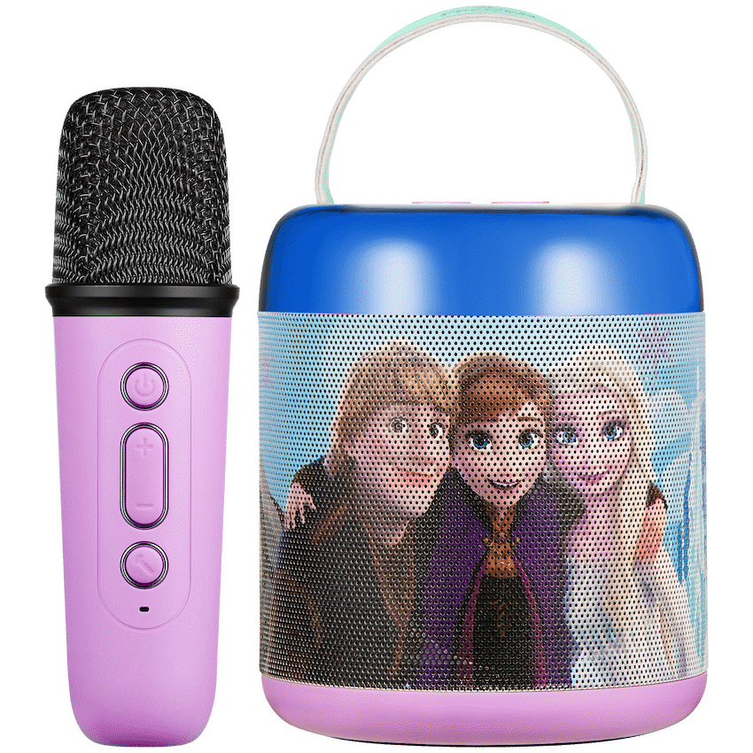Disney Frozen Cylinder Karaoke Speaker with Bluetooth Microphone