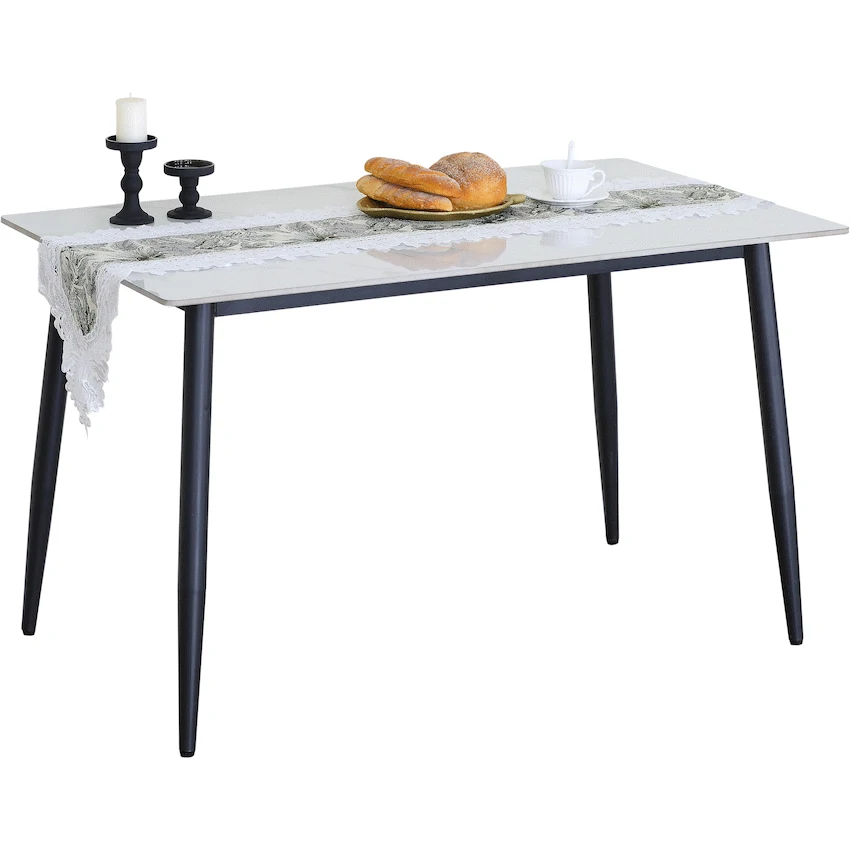 Everfurn Theo Dining Table - White, Box 1 of 2