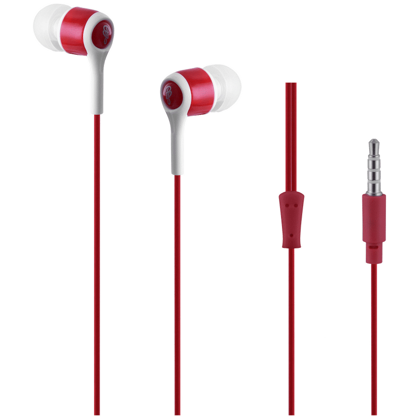 Pro Bass Swagger Series - Boxed Auxiliary Earphone with Mic - Red