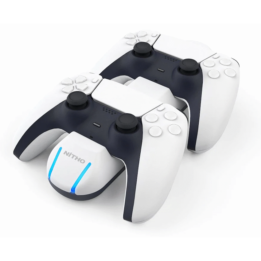 Nitho PS5 CHARGING STATION  With Mini Safe Plugs - Including USB-C cable