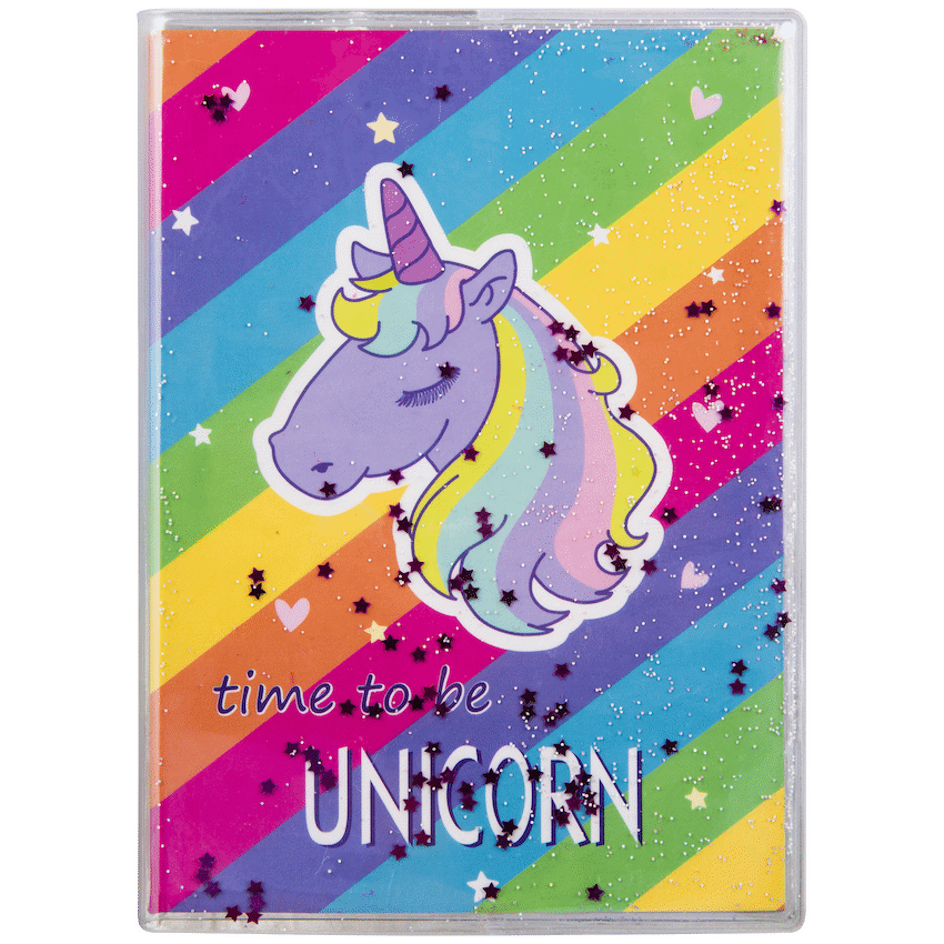 Quest A6 Glitter Notebook Unicorn Multi