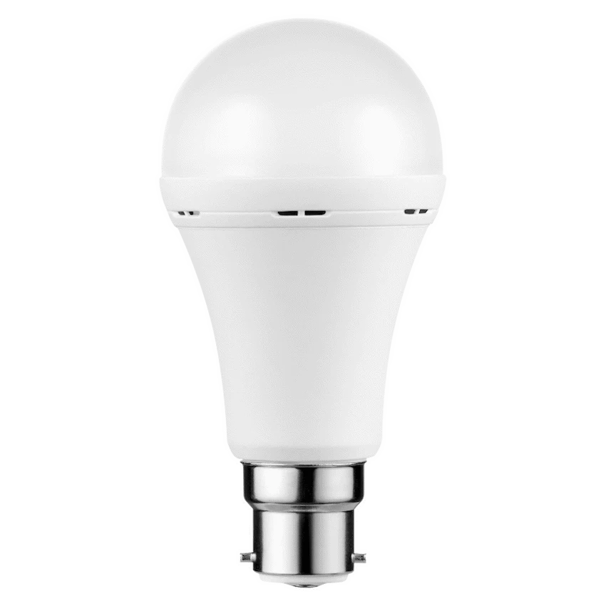 Switched 9w A60 Rechargeable LED Light Bulb - B22 - Warm White