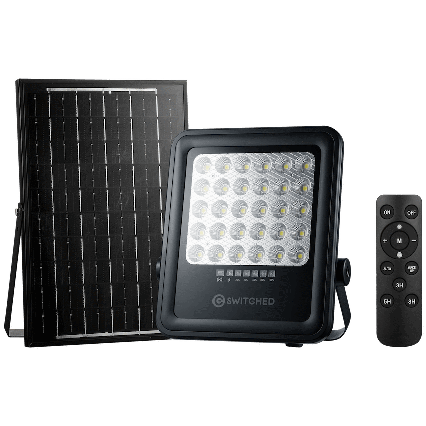 Switched Urban PRO Series - 100w Solar Floodlight with Remote