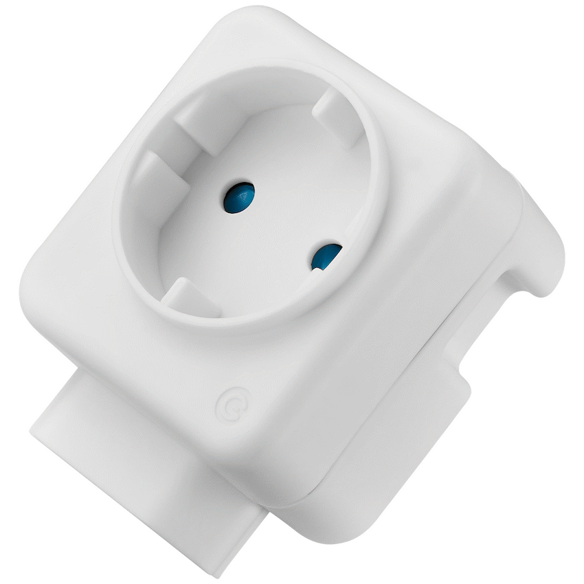 Switched 2-Way Schuko Adaptor - Top and Bottom Loader