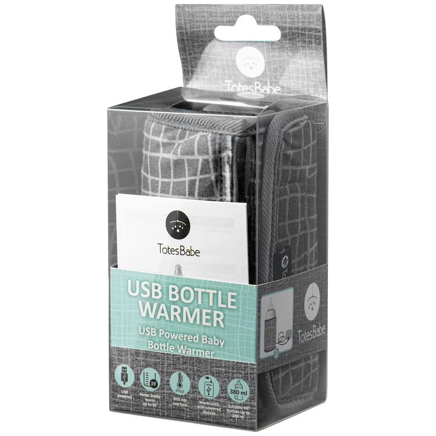 Totes Babe Wavy Series USB Bottle Warmer - Grey